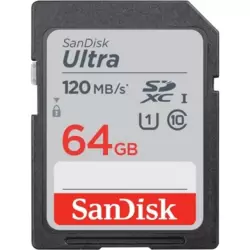 Cartão Sandisk SD 64GB 120mb/s Ultra 